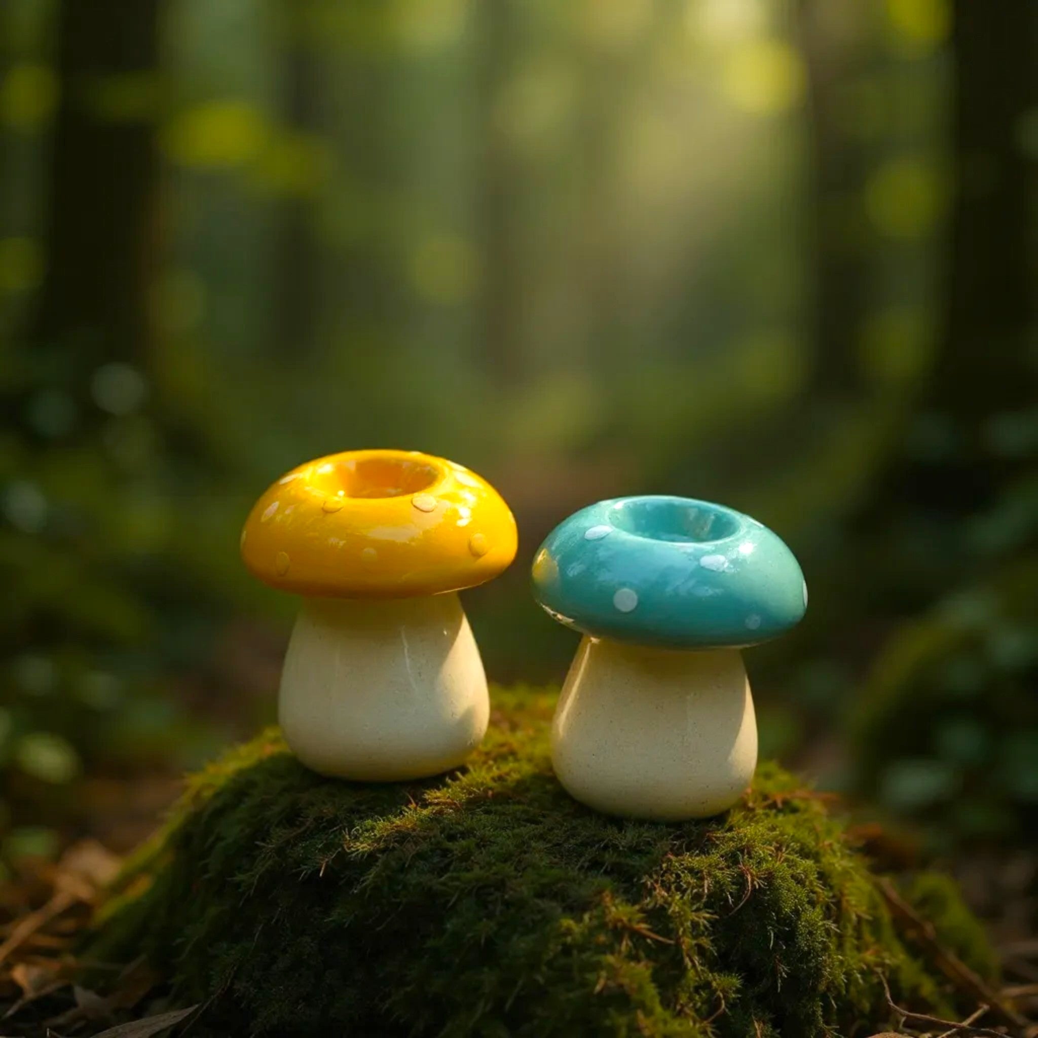 Twilight Toadstool Candle Stand (Set of 2)